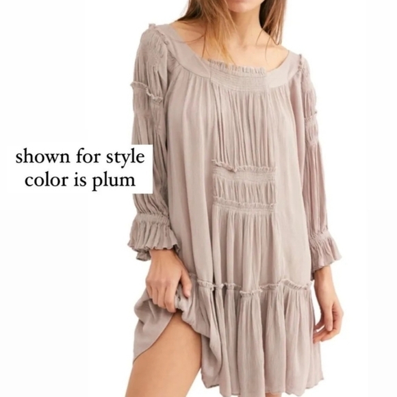 NWT Free People XS Plum See Ya There Mini Dress - Picture 9 of 17